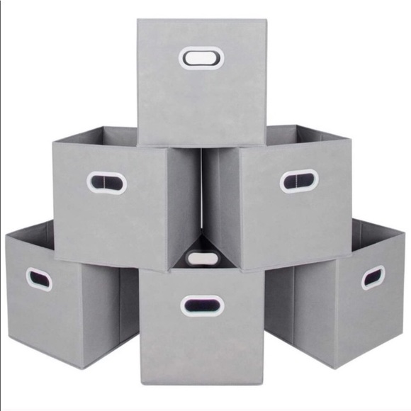 6 Pcs Fabric Storage BinsFoldable Cubes Organizer